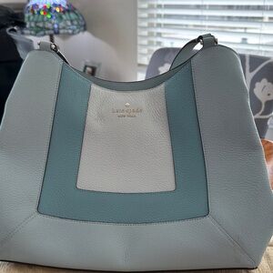 Kate Spade Teal and Light Blue Hobo Bag